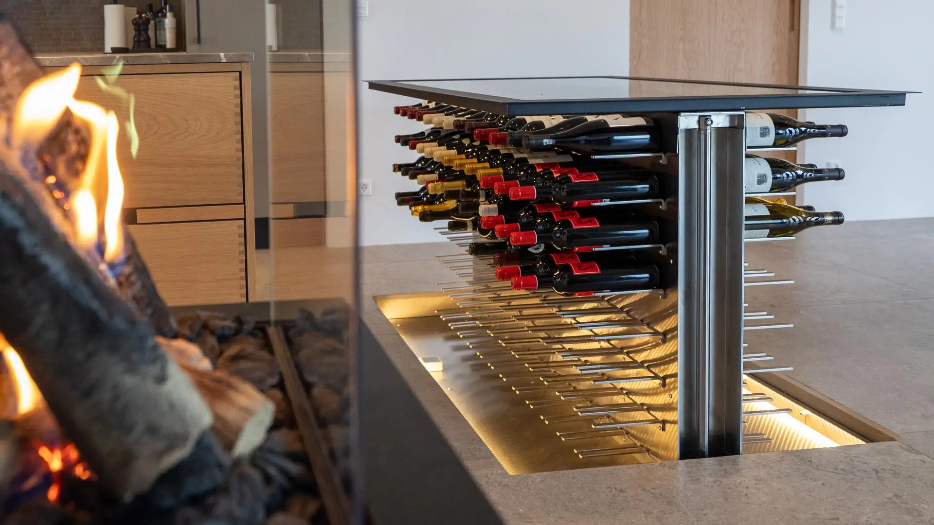 Vinkjeller for nedfelling i gulv