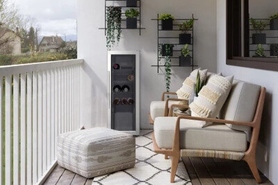 Wall mounted bioethanol fireplaces placed on the wall in modern interior