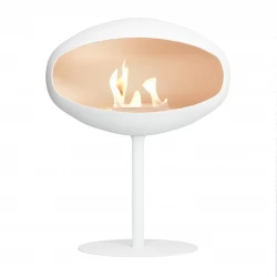 Cocoon Fires Pedestal Frittstående Biopeis - Hvit