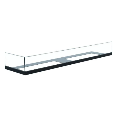 Hjørneglass 90cm venstre Glass til innebyggings biopeis venstre hjørne (90 cm)