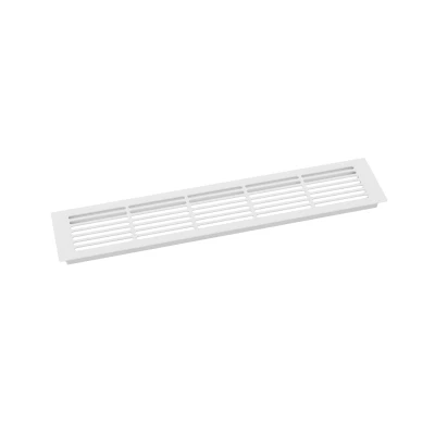 Ventilasjonsrist Hvit - 50x10 cm - Ventilasjonsareal 214 cm2 | Kjøp her Ventilationsrist Hvid - 50x10 cm med et ventilationsareal 214 cm2