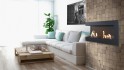 Venstrevendt 120cm innebygd etanolpeis