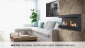 Venstrevendt 120cm innebygd etanolpeis
