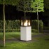 Flott frittstående Deluxe Patio remote utendørs gasspeis i hvit