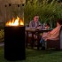 Flott frittstående Deluxe Patio remote utendørs gasspeis i svart