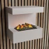 ScandiFlame Electric Late - Hvit Vegghengt Opti-myst peis