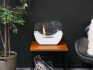 Hvit biopeis til bord med krybbedesign